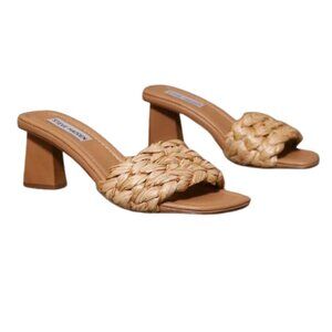 Steve Madden Women's Saged Heeled Sandal | Raffia Upper | US7 | Worn Once